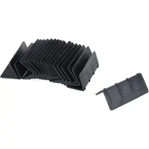 20 Pack Black V Shaped Corner Edge Protectors Flatbed Edge Protectors Tiedown Corner Protectors Cargo Load Tie-Down Strap Guard Bumper Cushion