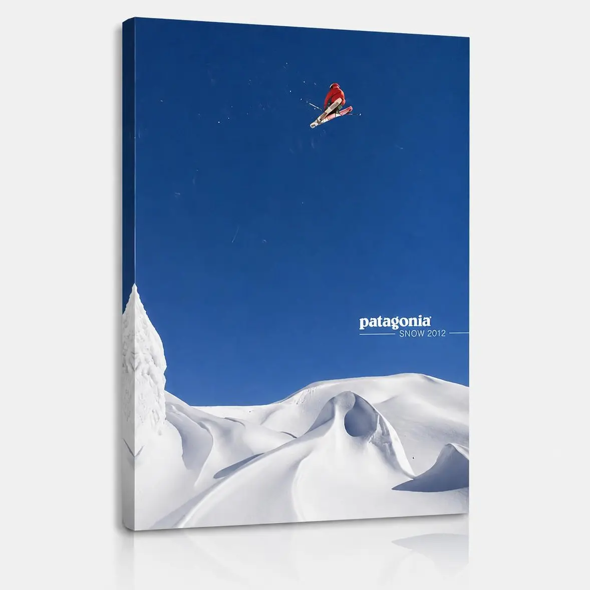 Patagonia Ski Canvas Wall Art, Snow Mountain Canvas Print, Mountain Landscape Wall Decor, Modern Canvas Artwork, Winter Ski Wall Art for Living Room, Bedroom, Office, Minimalist Home Decor, Gift for Ski Lovers