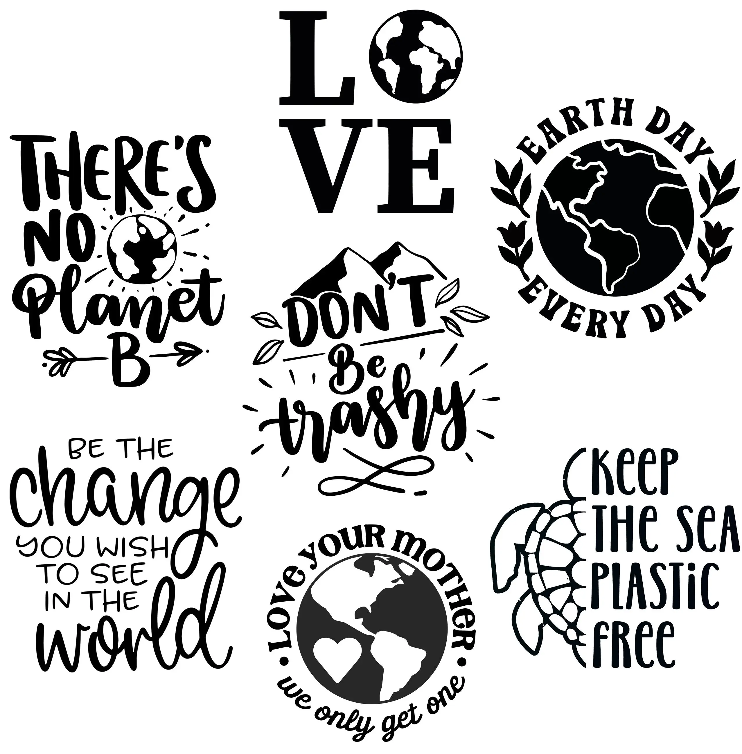 Earth Day Laser Engraved Sleeves