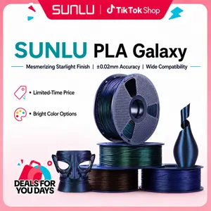 SUNLU PLA Galaxy 1KG 3D Printing Filament, Color-Shifting Aesthetic PLA Filament with Sparkling Ultrafine Pearlescent Powder for Jewelry, Gifts, Cosplay Props, Fashion Pieces