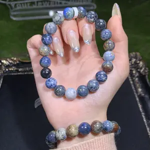 【Sunset stone】Sunset stone Stretch Bracelet, Handmade Unisex Crystal Bracelets for Meditation, Yoga, Spiritual Healing & Positive Energy