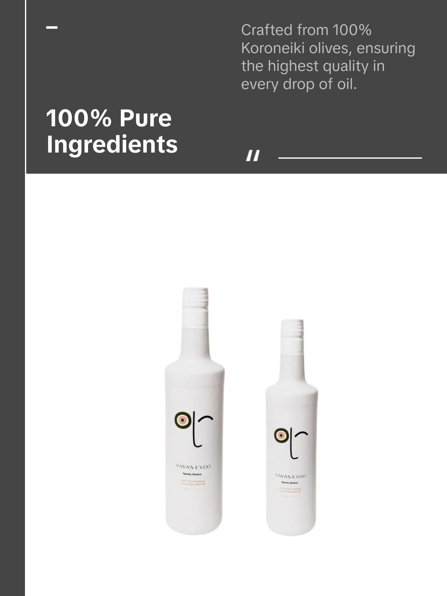 YAYA'S EVOO - Cold Pressed Extra Virgin Olive Oil, Staight from Greece. 100% Pure EVOO, Natural Superfood, High Antioxidant, Polyphenol Rich Fruit