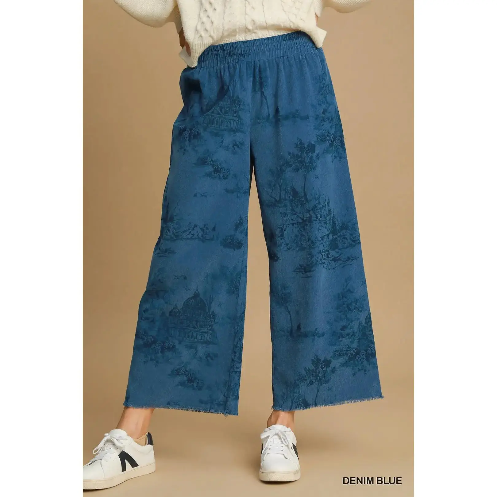 Wide Leg Washed Corduroy Pants