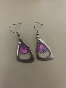 Pink & Purple Swirl Earrings
