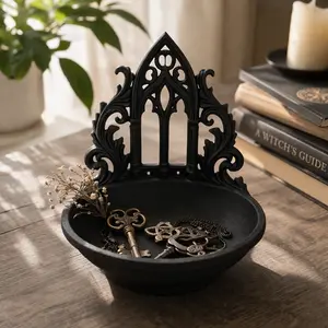 Gothic Altar Bowl, Crystal Holder, Witchy Home Decor, Key Organizer