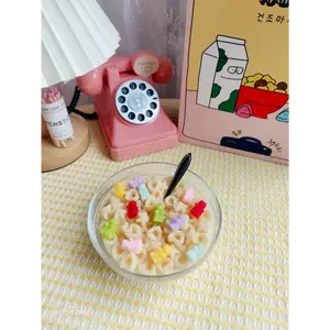Cereal Bowl Candle With Spoon Soy Wax Luxury Scented Cereal Candle