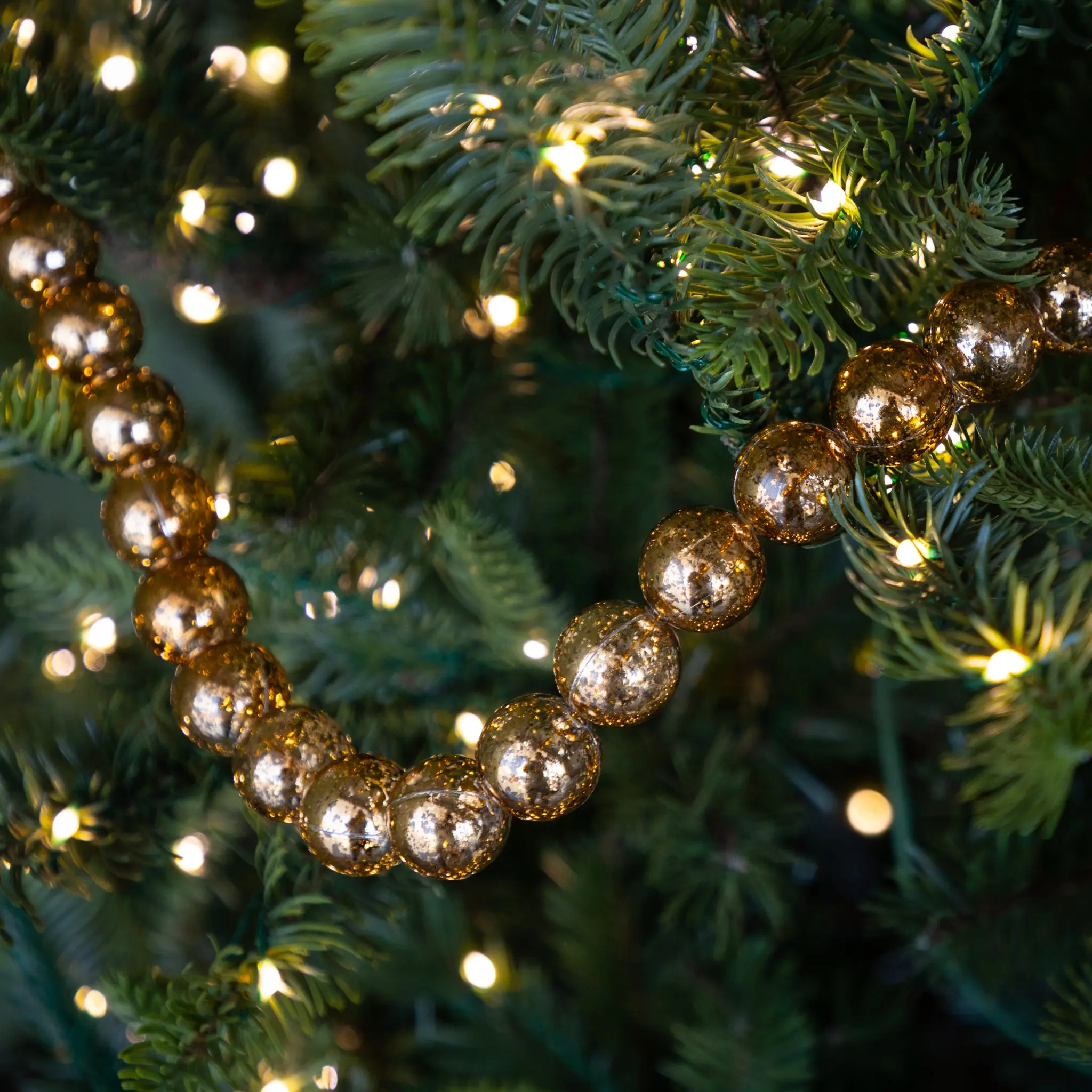 Antique Gold Ball Garland