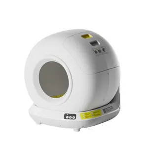 Smart Self-Cleaning Automatic Cat Litter Box with Odor Control, Infrared Sensors, Sleep Mode, and Remote APP Control for Hands-Free Convenience, White easy setup