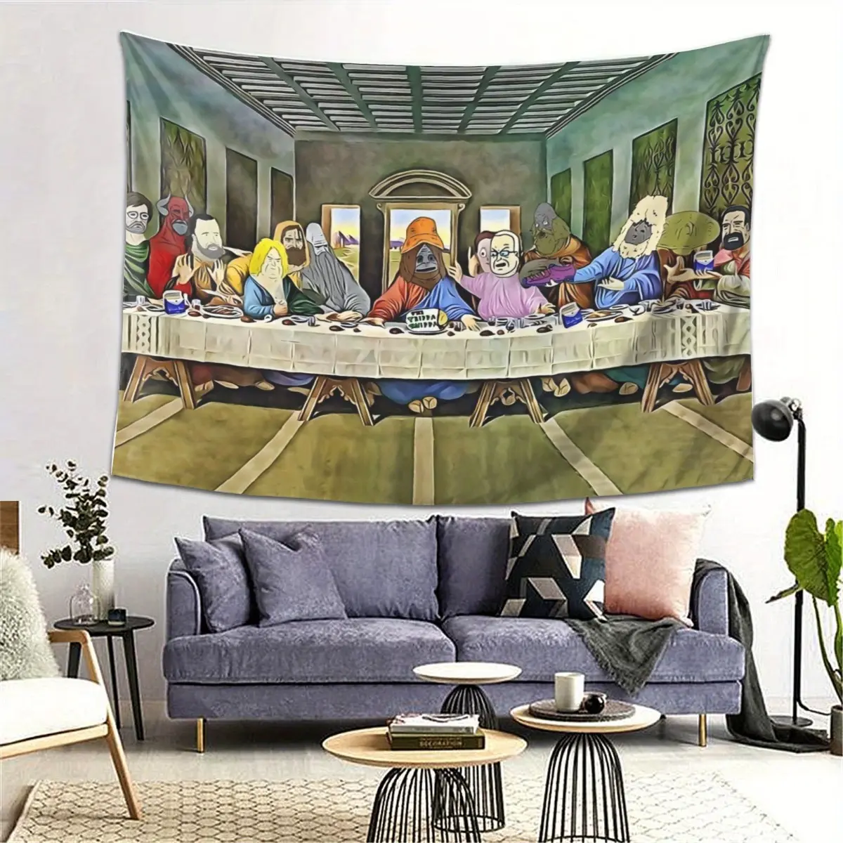 The Big Lez Show Printed Art Tapestry, Stylized Look Wall Decor, Stylish Pattern Print Indoor Home Decor, Ideal for Holiday Presents