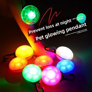 LED Pet Safety Pendant, Waterproof & Adjustable, Flashing Light Tag for Night Walking, Anti-Lost Warning Light for Dogs & Cats