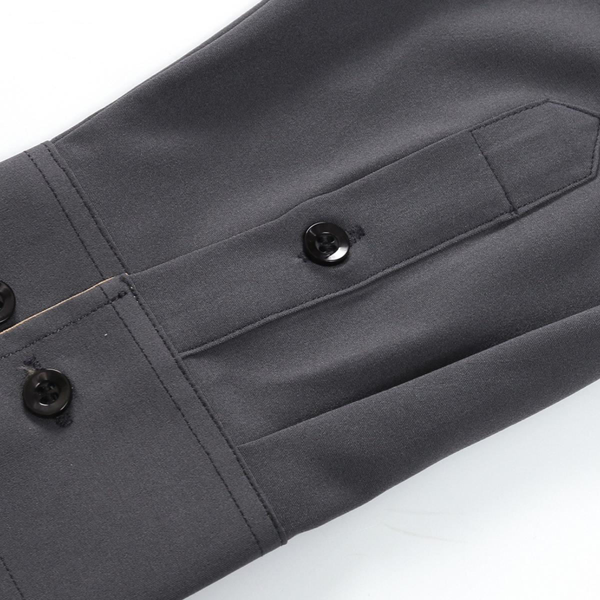 Pack of 5 Casual Color Block Men's Long Sleeve Button Down Shirt, Men's Spring & Autumn Mature Shirt