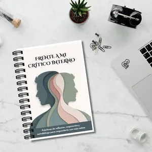 Spanish Inner Critic Reflection Notebook, Self-Talk Breathing Practice, Self-Esteem Support, Daily Thought Reset, Spiral Notebook