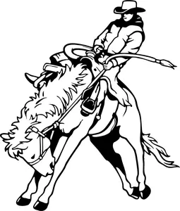 Bronc Cowboy Rodeo Horse Western Car Truck Window Laptop Vinyl Decal Sticker