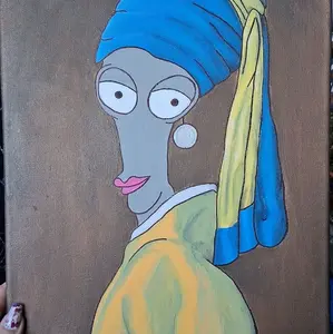 Roger with a Pearl Earring Painting