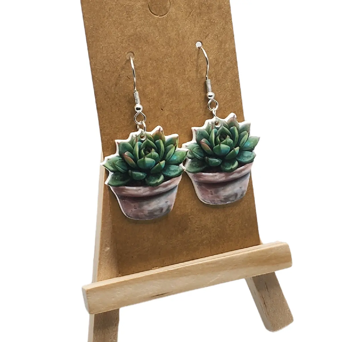 6-Piece Sustainable Plant Earrings with Unique Designs, Eco-Friendly Stylish Hook Earrings, Durable Lightweight Nature Lovers Costume Jewelry