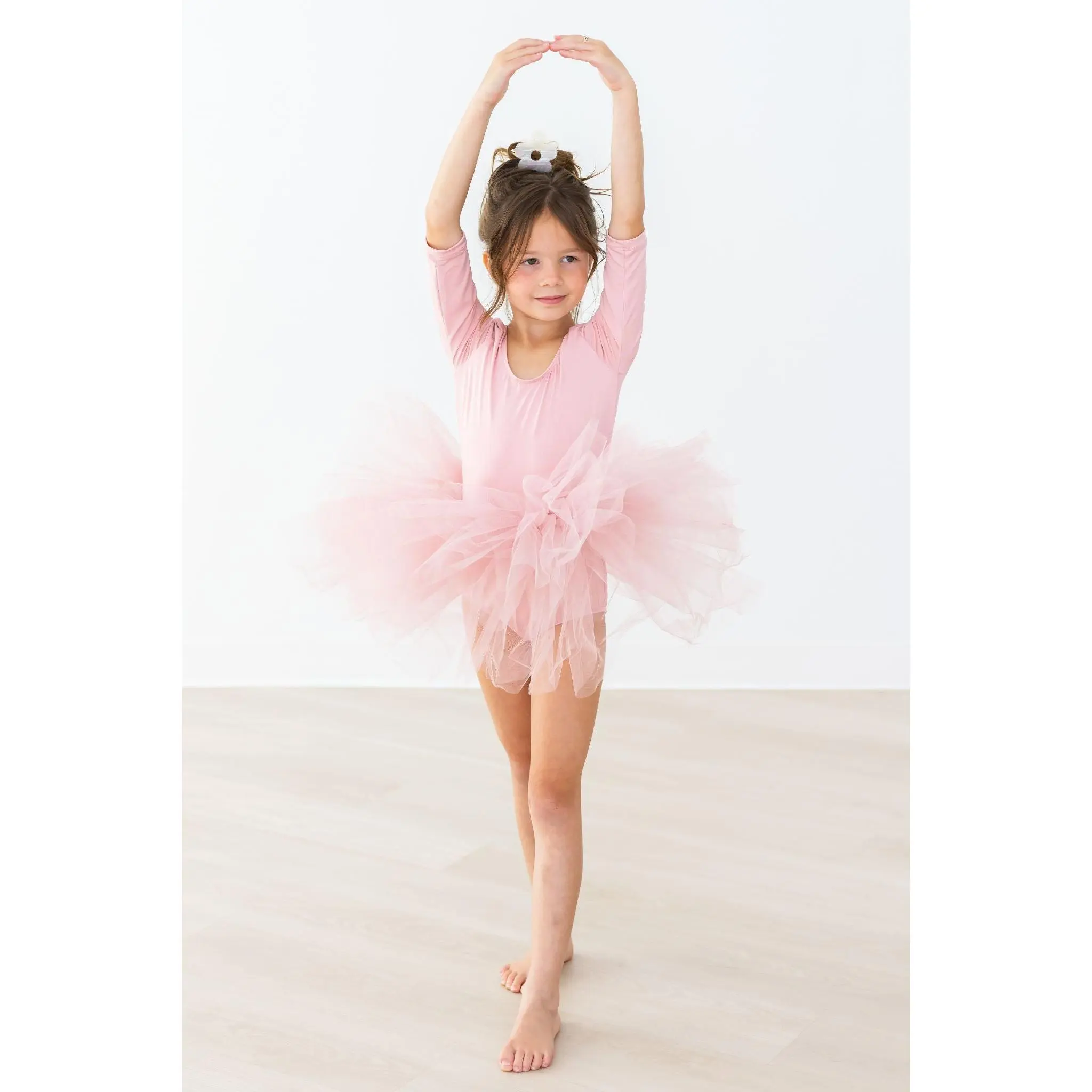 Vintage Pink 3/4 Tutu Leotard
