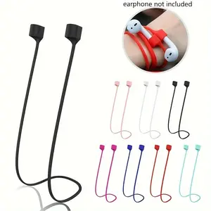 Suitable For Wireless Earphones Anti-lost Rope Silicone Material Anti-lost Lanyard For Airpods Compatible Earphones.
