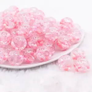 18mm Pink Confetti Acrylic Water Beads
