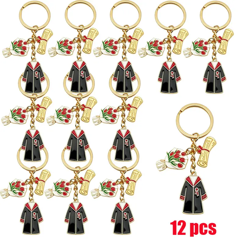 12 /24 Counts Option, Graduation Memory Keychain 2026 Graduation Charm Keychain, Graduation Season Money Saving Keepsake, Graduation Themed Grad Cap Gown Diploma Charm, Congratulations Graduation Gift for Friends Classmates