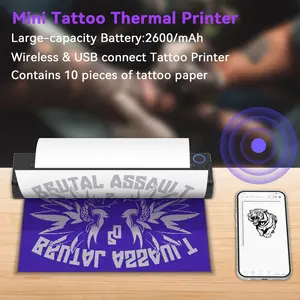 Portable Thermal Tattoo Printer, Inkless Tattoo Printer, Multiple Template Choices, Compatible with Smartphone and Laptop, Free APP Download