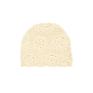 8 Other Reasons Hand-crocheted Beanie in Ivory
