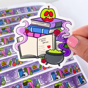 Poison Apple Book Stack Premium Vinyl Die Cut Poison Apple Book Stack Premium Vinyl Die Cut