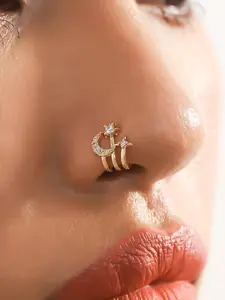 Elegant Rhinestone Decorated Nose Ring, Nose Piercing Jewelry, Women's Fashionable Body Jewelry for Party, Daily Clothing Decor, Trendy All-match & Exquisite Jewelry for Birthday Gift