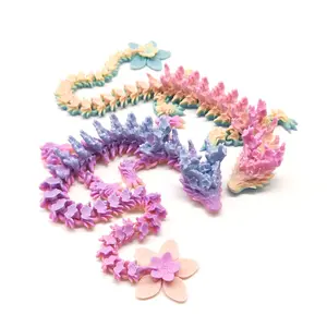 3D Printed Cherry Blossom Dragon, 2 Counts Creative Desktop Figurines Decoration, Collectible Room Decor, Dragon Statue Ornament for Lovers & Collectors, Decorating, Pastel mannequin head