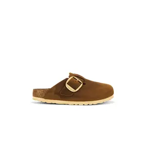BIRKENSTOCK Boston Big Buckle Clog in Cognac Oiled Leather