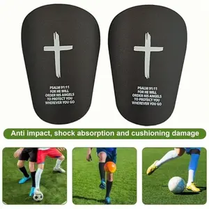 1 Pair Lightweight High-Quality Mini Soccer Shin Guards | Thick Durable Sports Knee Pads for Men and Women | Suitable for Yoga, Soccer, Basketball, etc. Sports Training Gear, Shockproof Protective Equipment