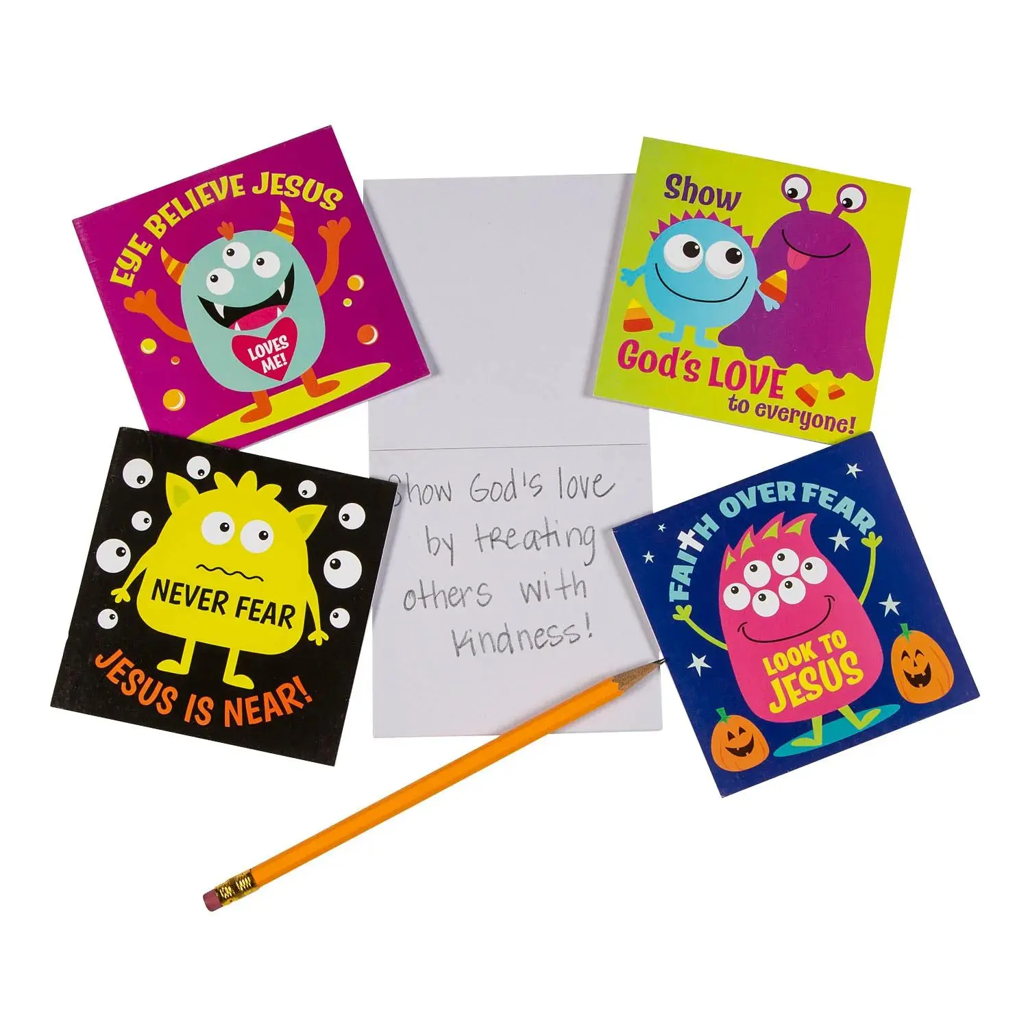 Faith Monster Notepads - 24 Pc.