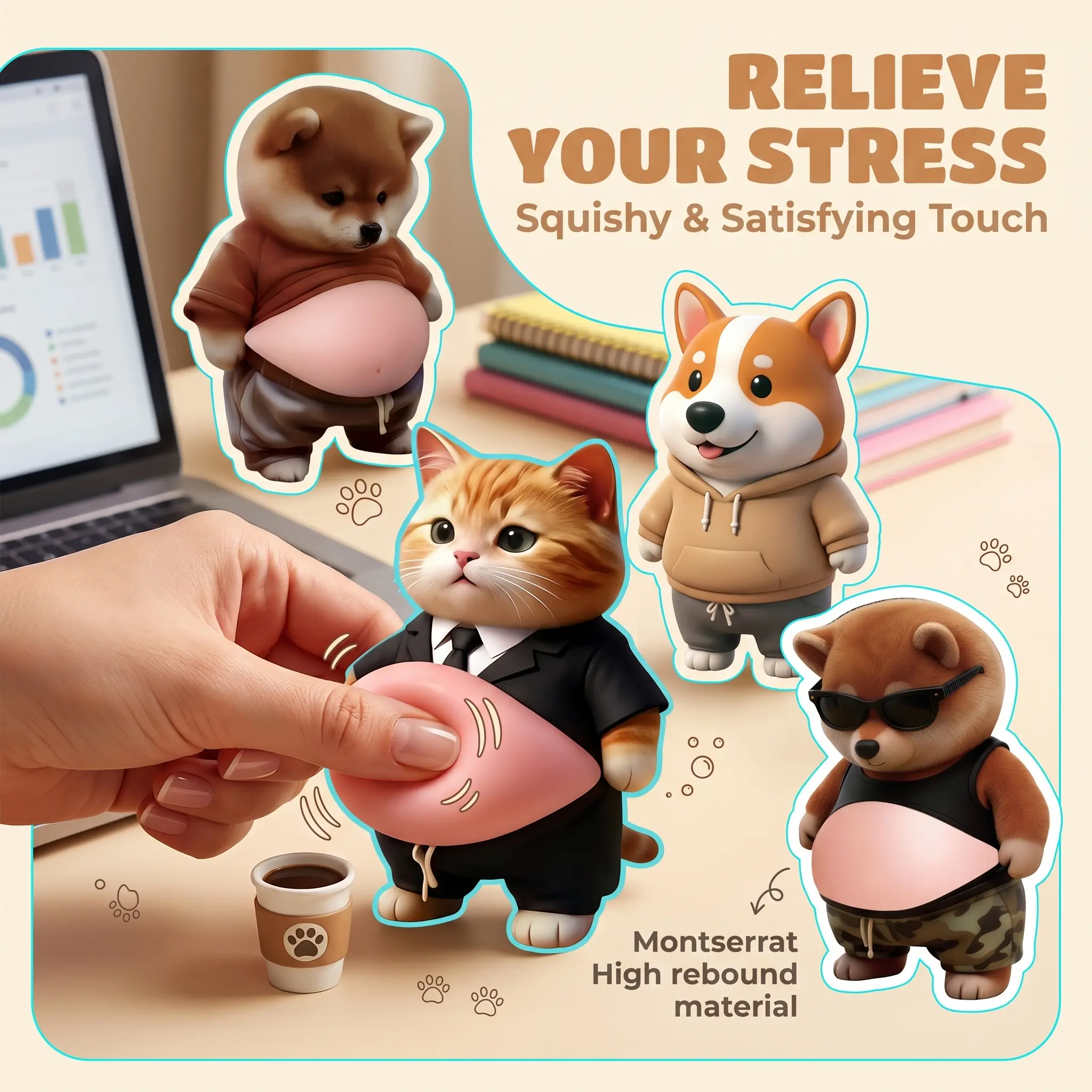 Unboxing the Chubby-Bellied Shiba Inu Plush Toy Accessories: Round, Soft, and Squishy Silicone Cartoon Plush Toy Accessories, Cute Cat Plush Toys