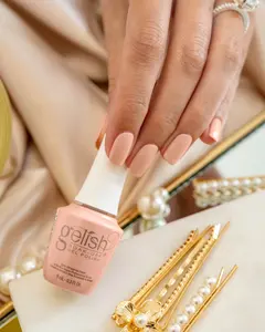 Gelish MINI Forever Beauty - Light Peach Pearl, Long-Lasting Soak-Off Gel, Vibrant Color, Chip-Resistant, High Shine, Professional Salon Quality, 9mL.