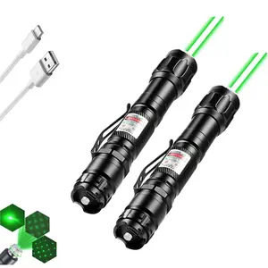2PCS Rechargeable Green Light Pointer, Multi-Pattern Presenter, Durable Metal Body, for Classroom, Office & Presentation Use outdoorfun