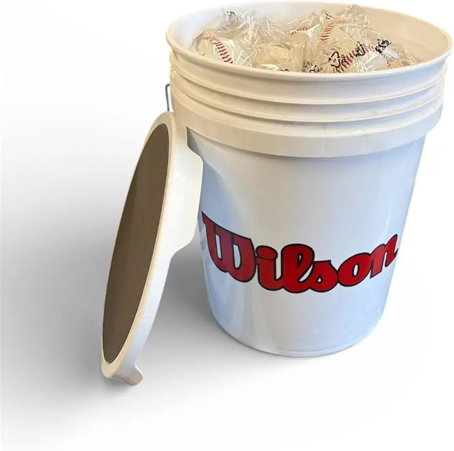 Wilson 1035 Practice Baseballs Bucket for Training, Three Dozen Set Wilson 1035 Practice Baseballs Bucket for Training, Three Dozen Set