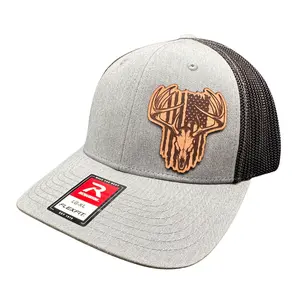 Deer Skull American Flag Hat | Richardson Hat | Snapback | FlexFit