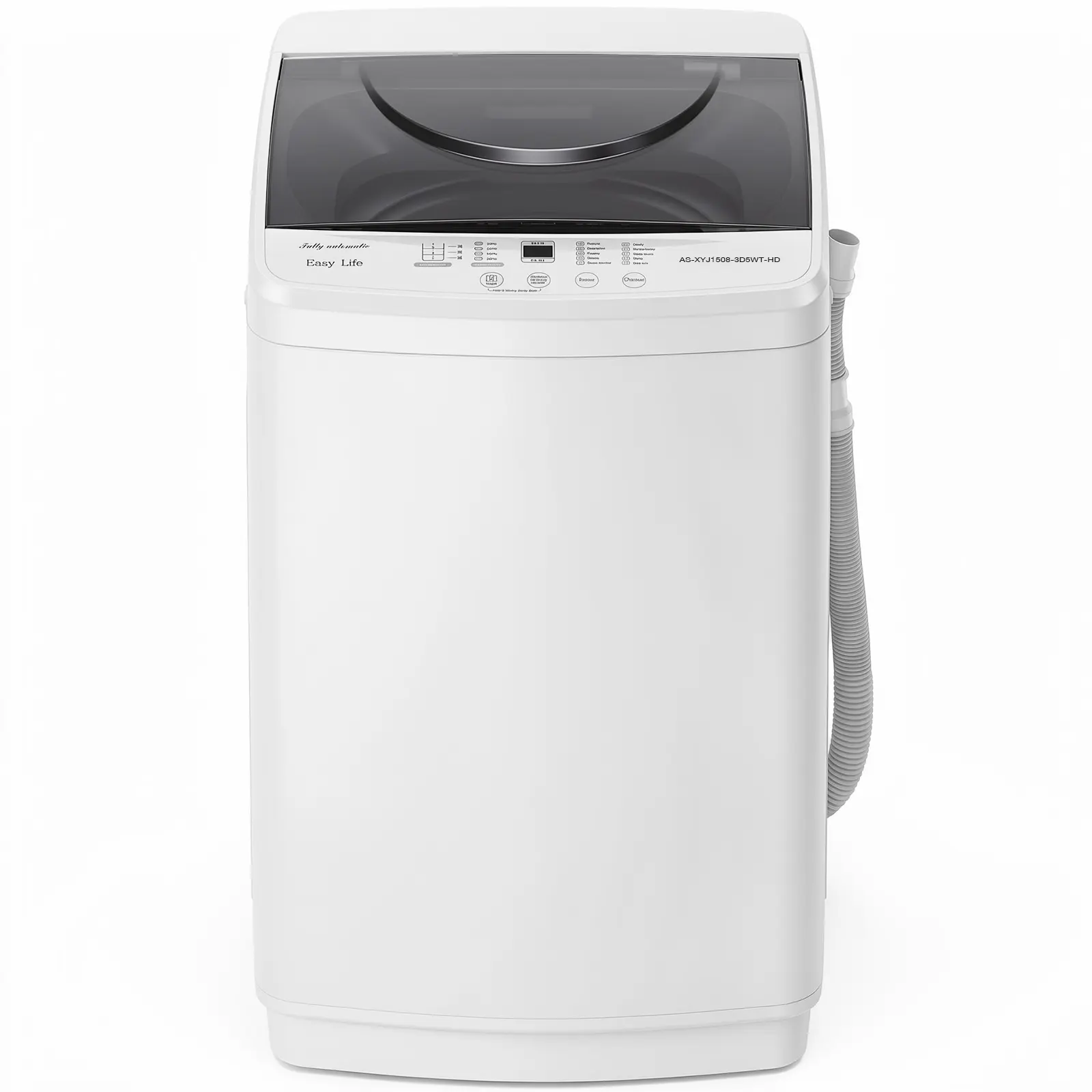 DUMOS Portable Washing Machine, 7.7 lbs Full-Automatic Compact Laundry Washer, Stainless Steel Drum, 10 Wash Cycles, Auto-Balance Detection, LED Display, Mini Washer for Home, Apartment, Dorm, Multifunction Washing Machine