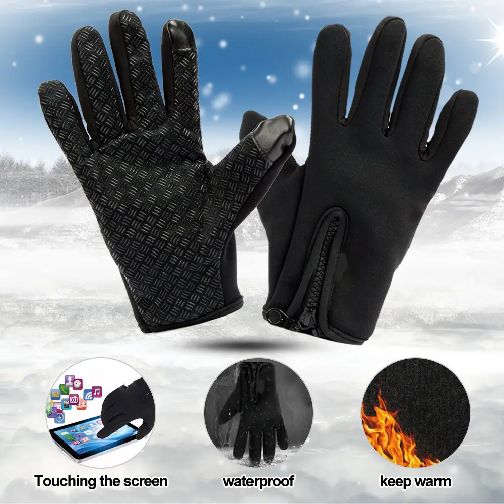 Thermal Winter Gloves for Men Women, Freezer Warm Gloves, Anti-Slip Waterproof Lightweight Touch Screen Gloves for Hiking Running Cycling Driving