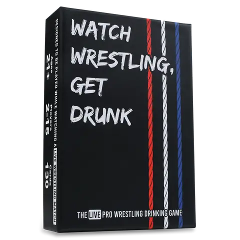 WATCH WRESTLING, GET DRUNK - The Live Pro Wrestling Drinking Game Party Game Cards