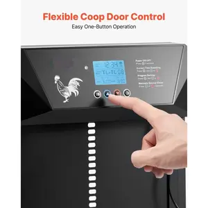 DC & Battery Powered Automatic Chicken Coop Door Opener Light Sensor Timer