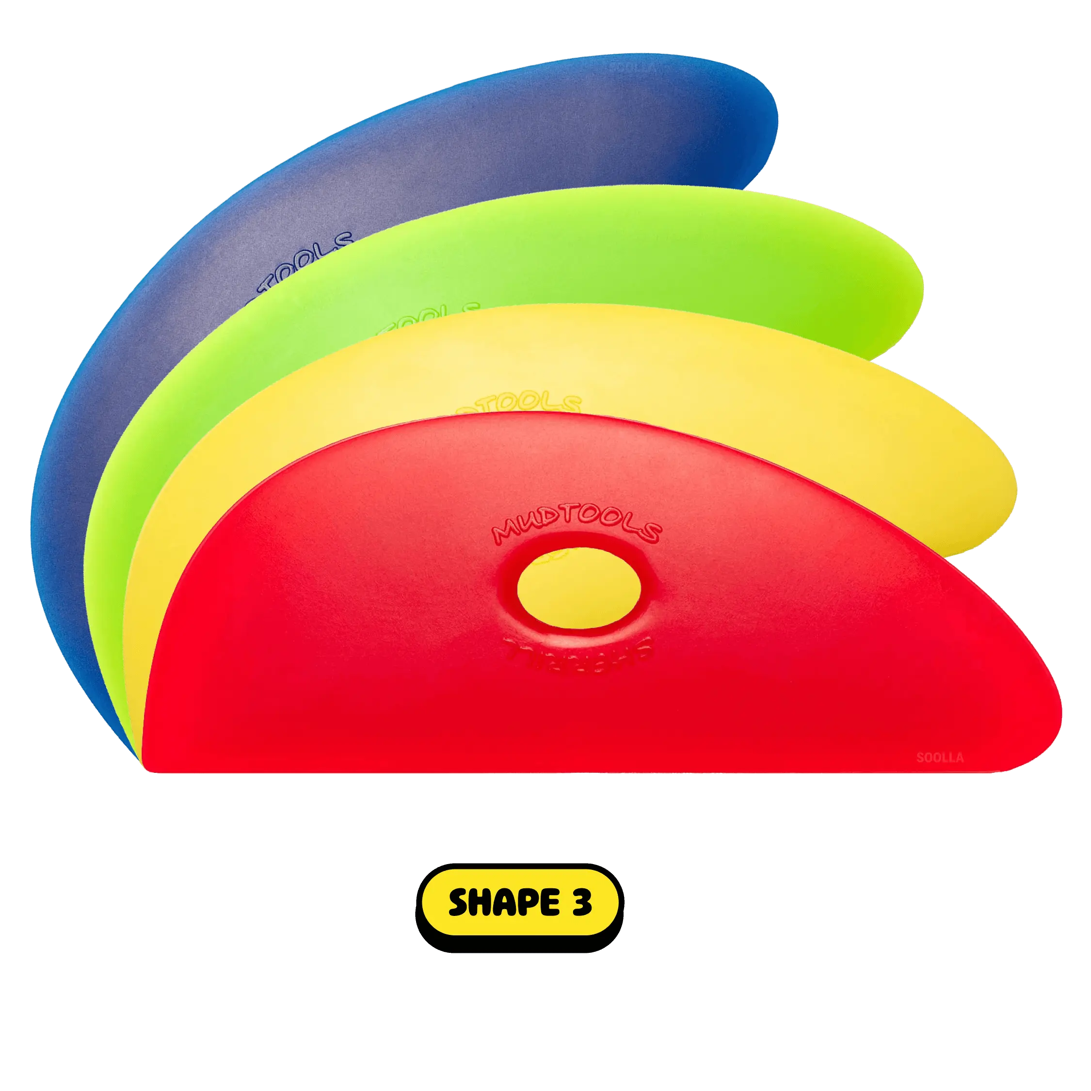 Mudtools Polymer Pottery Rib - Shape 3, Handicraft Craft Supplies for DIY Pottery Throwing, G3 Steady Control & R3 Gentle Glide