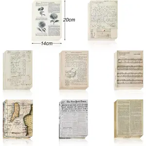 240PCS Junk Journal Pages Vintage Handmade Scrapbook Paper,Mathematics Magazine Newspaper Sheet Music Kraft Paper for Scrapbooking Decoupage Background DIY Craft Decoration(5.51" x 7.87")