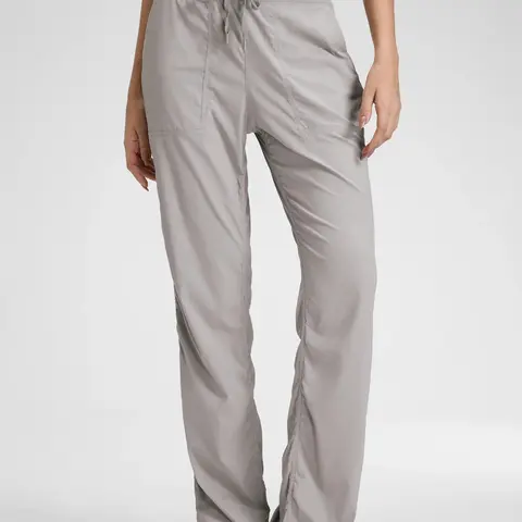 CRZ YOGA Lightweight Straight Leg Workout Pants for Women 28"/30" Casual Ruched Work Gym Athletic Joggers with Pockets
