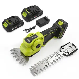【FathersDayGift】SEESE Cordless 2-in-1 Grass Shear & Shrub Trimmer, Handheld Electric Hedge Trimmer, 2*21V Batteries,Lightweight for Lawn Hedge Garden Yard Maintenance