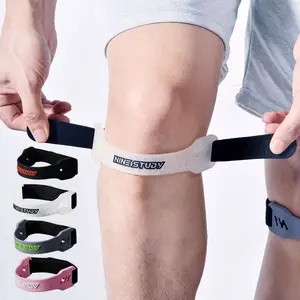 Adjustable Silicone Knee Patellar Band Tendon Support Strape Brace Shock Absorption Compression Strap Pads Sport Protection