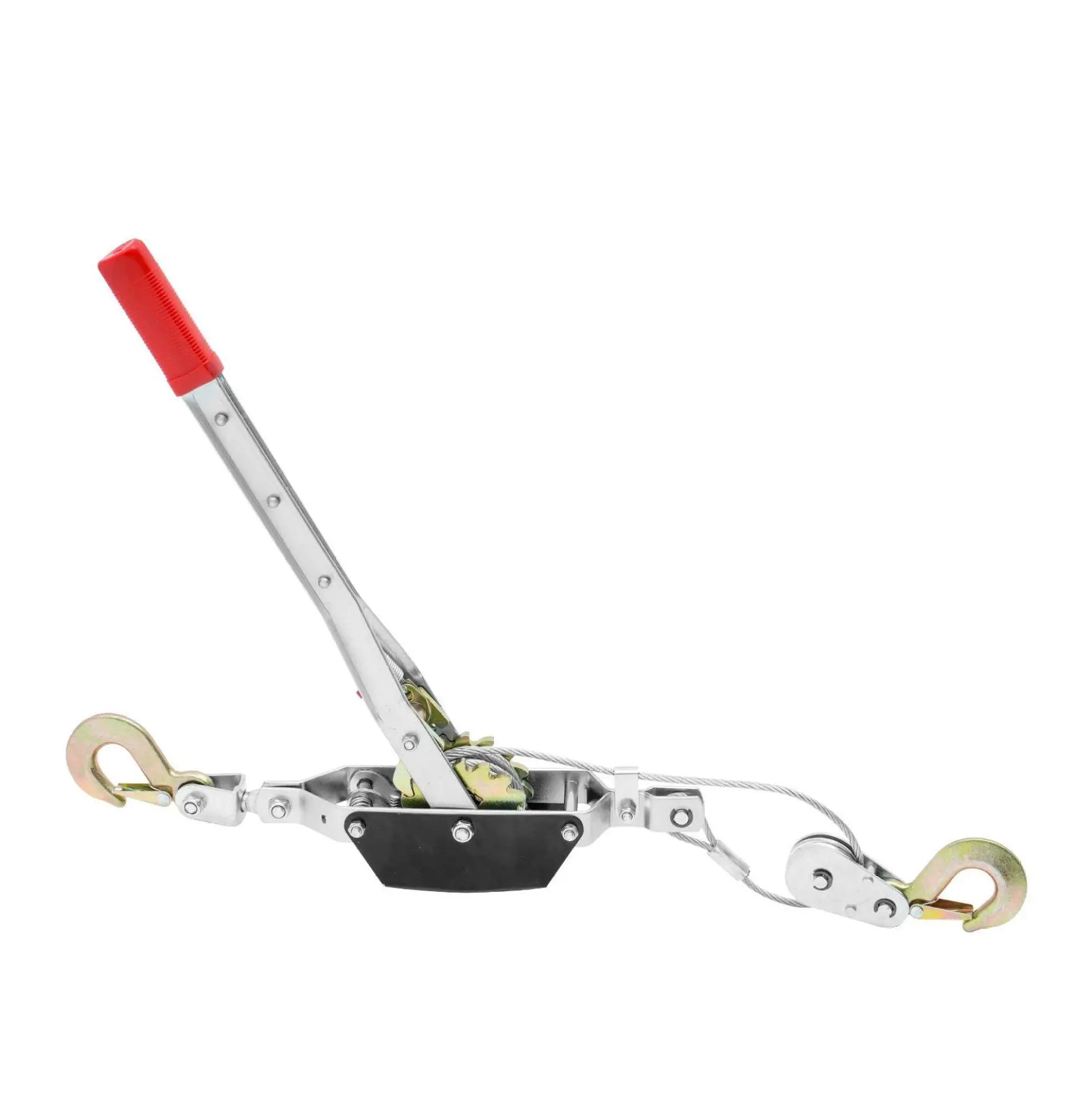 Come Along Winch 2 Ton 4409lbs - 12ft Steel Cable Ratchet Puller, Heavy Duty Hand Winch, Vehicle Rescue Tool, Dual Gear Power Puller for Towing & Hauling Default