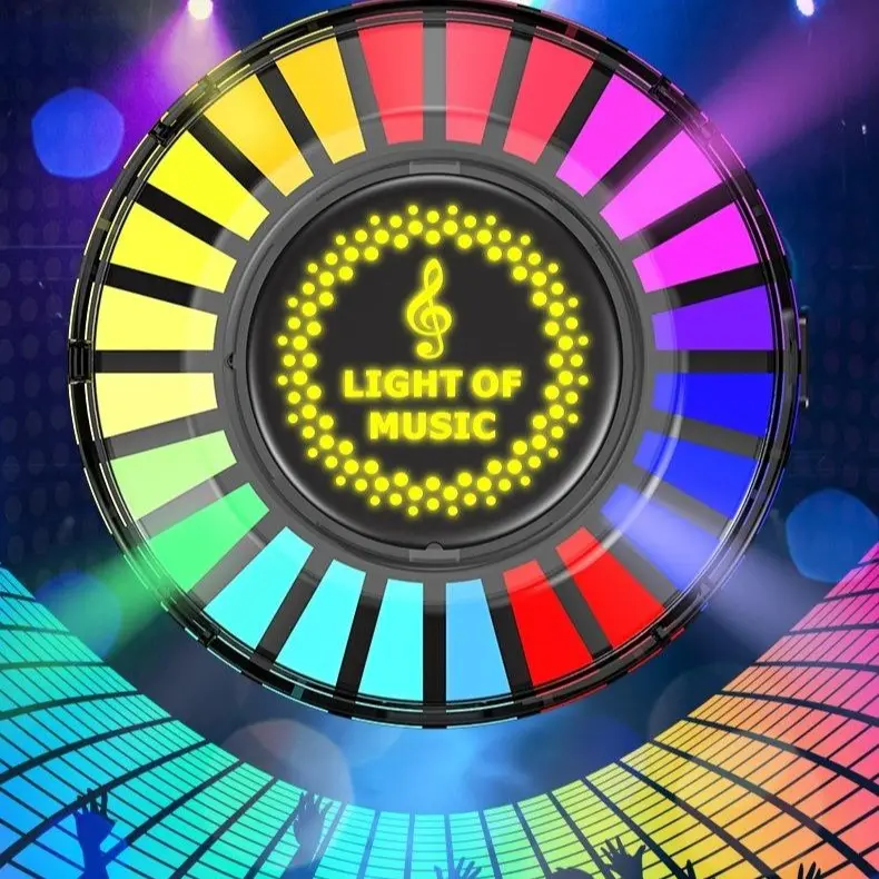 Car Air Outlet Rhythm,Aroma Lasting,Music Rhythm, 24 Colors Infinitely Variable, Controllable Via Cell Phone APP, Lights Dancing With Music