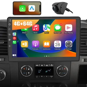 Car Stereo for GMC Chevy Silverado 2007-2013 touch screen has Android Auto Wireless Carplay, Bluetooth WIFI supports GPS Navigation