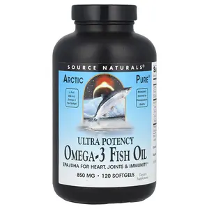 Source Naturals Arctic Pure®, Ultra Potency Omega-3 Fish Oil, 850 mg, 120 Softgels