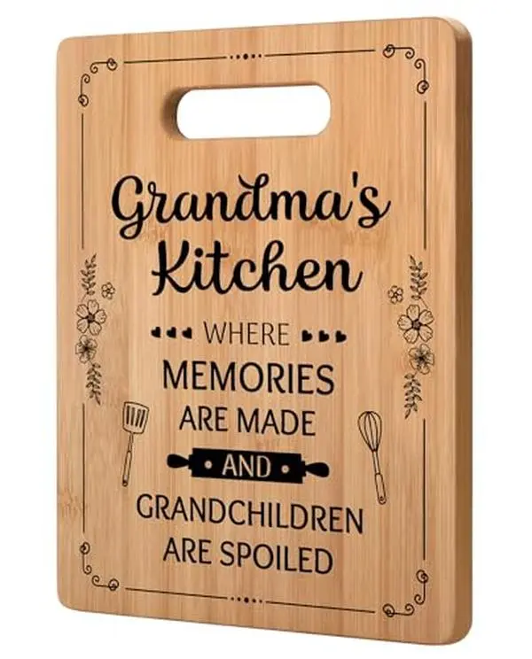 Grandma Gifts, Grandma Birthday Gifts, Unique Cutting Board, Best Gifts for Grandma from Grandchildren - Thoughtful Mothers Day Christmas Gifts for Grandma Grandmother Gift Ideas